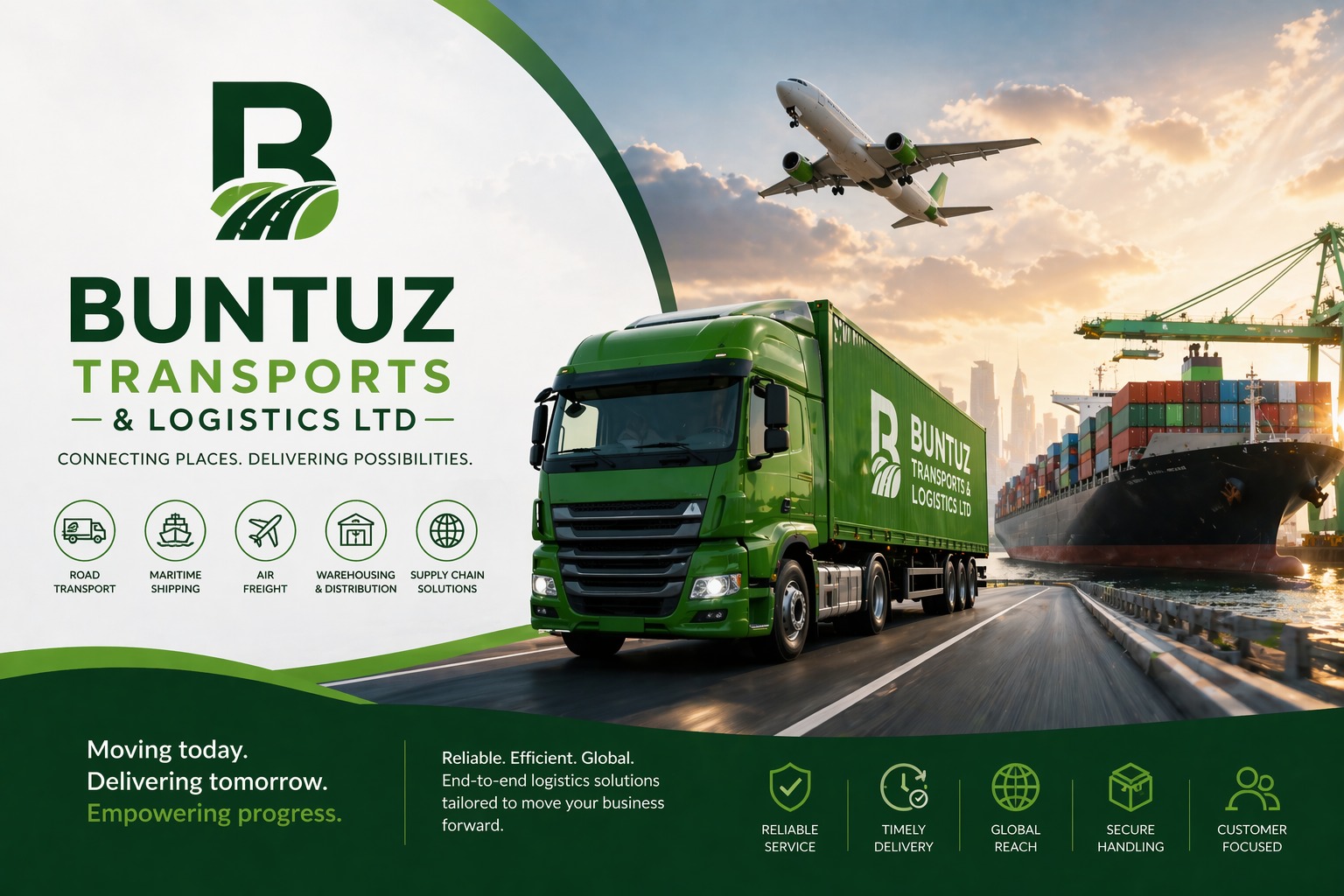 buntuz transports and logistics theme image